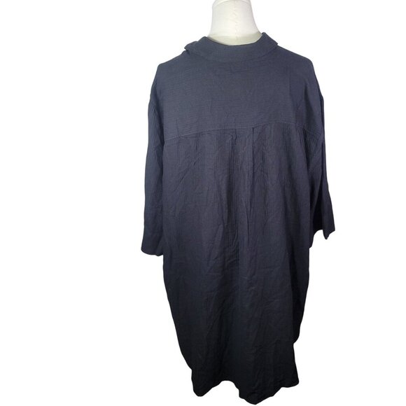J.Crew Women Black Cotton Lightweight Collared V-Neck Tunic Top Shirt Size XL - Picture 8 of 8